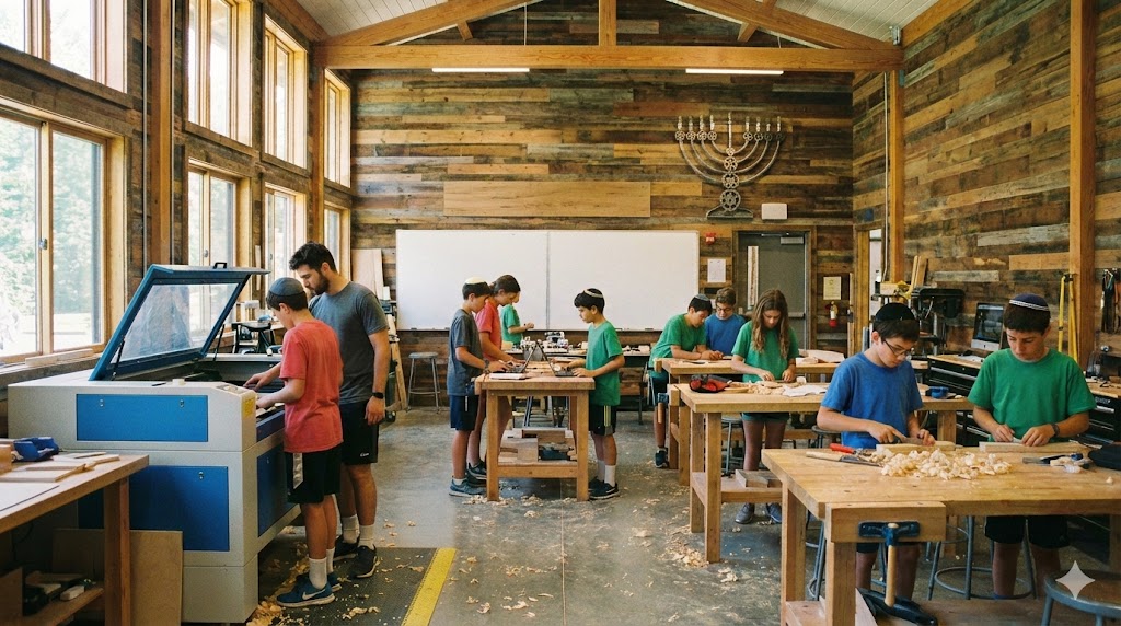 The summer vibe of camp in a makerspace environment